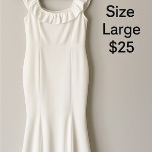 Elegant White Ruffle Dress